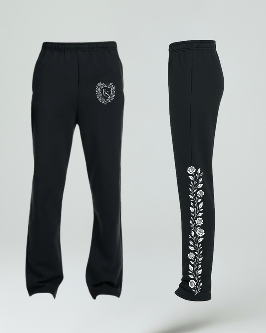 Rose Garden Sweatpants - Black