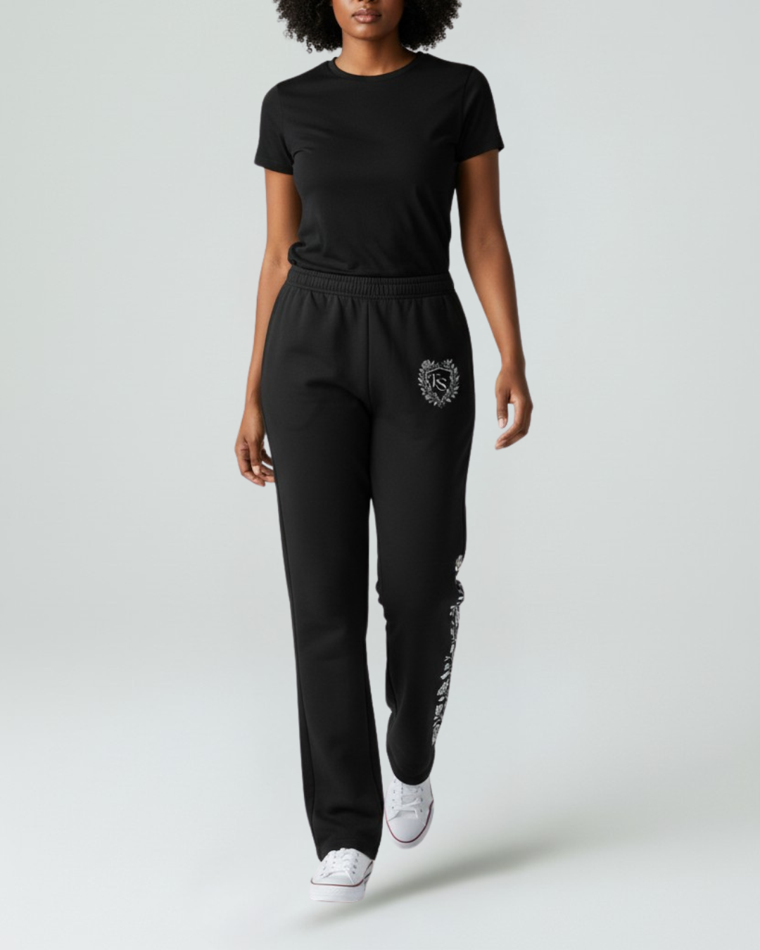 Rose Garden Sweatpants - Black