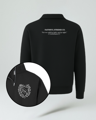 Rose Garden Quarter-Zip - Black