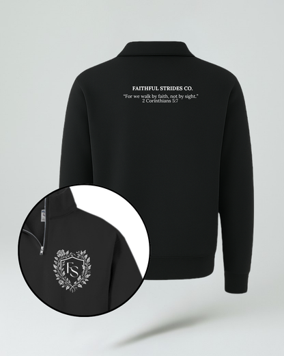 Rose Garden Quarter-Zip - Black