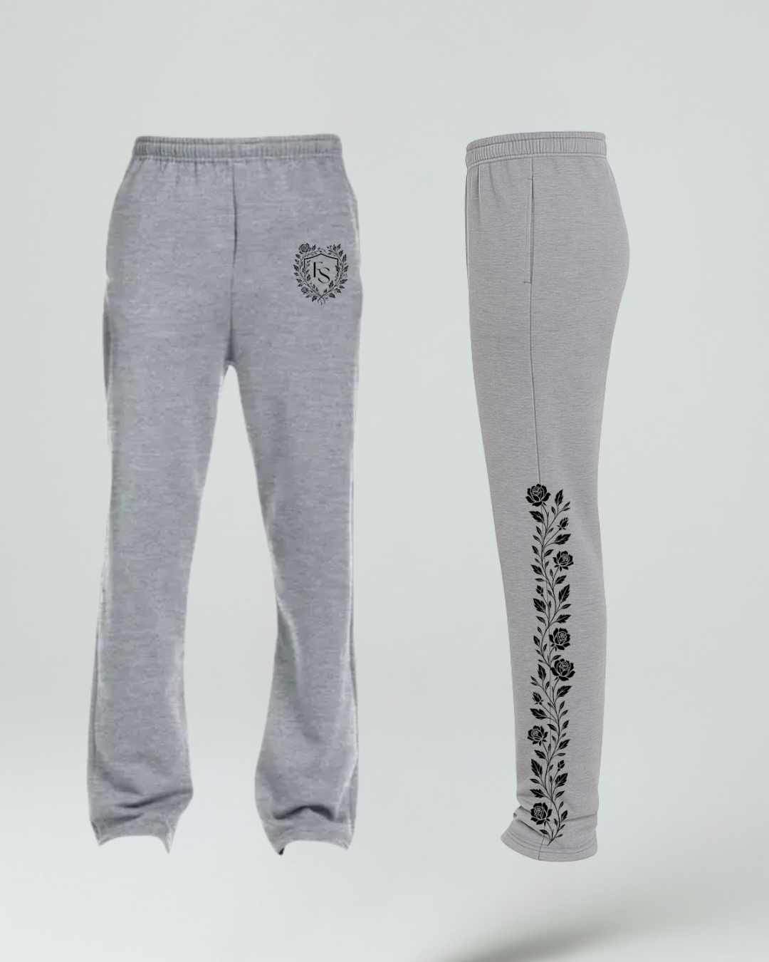 Rose Garden Sweatpants - Gray