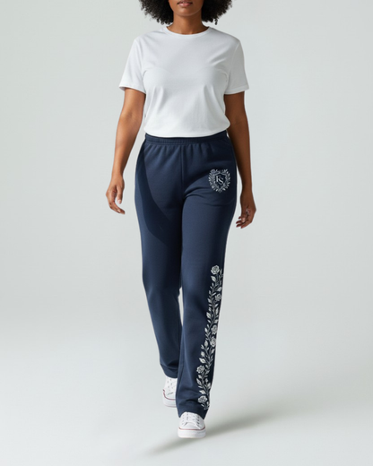 Rose Garden Sweatpants - Navy