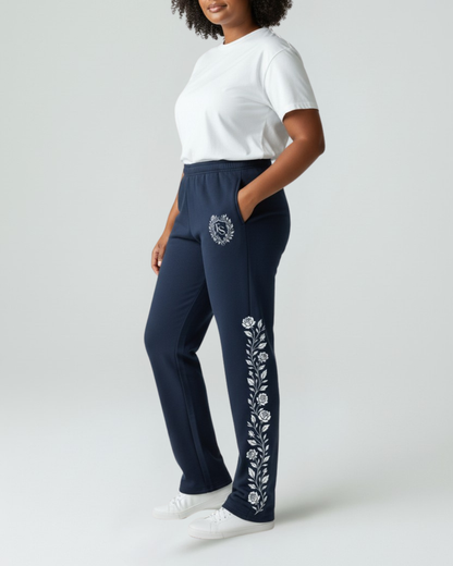 Rose Garden Sweatpants - Navy