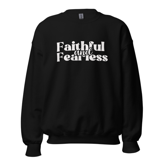 Faithful & Fearless Black Crewneck