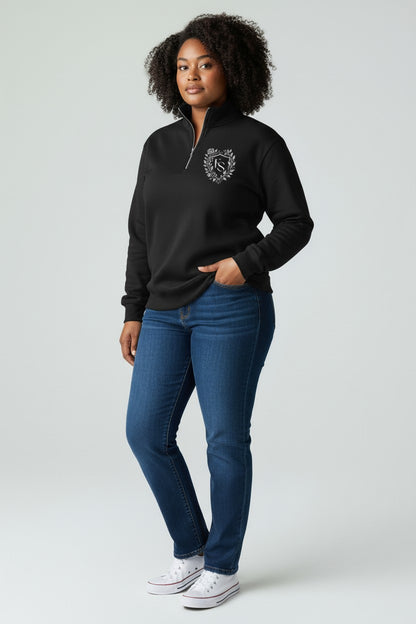 Rose Garden Quarter-Zip - Black