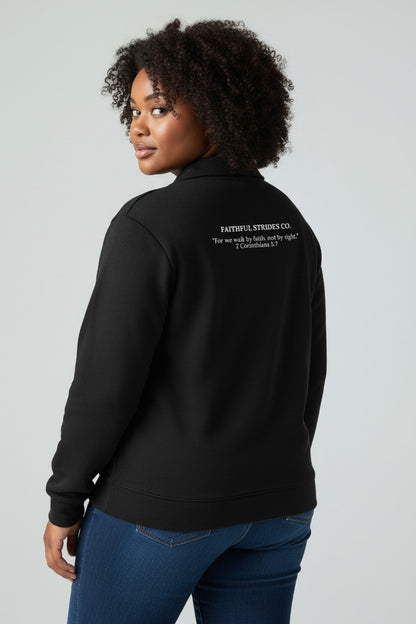 Rose Garden Quarter-Zip - Black