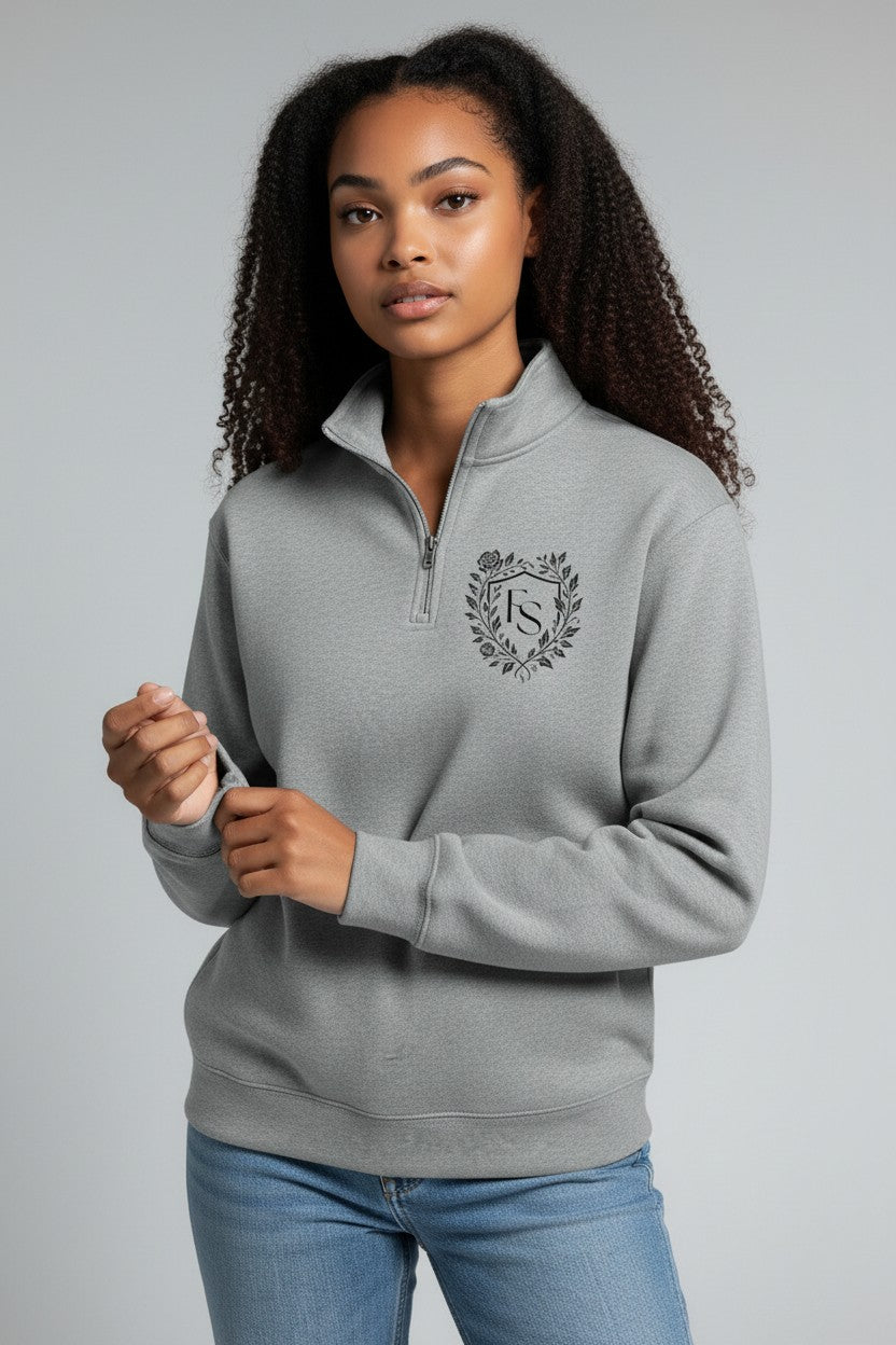 Rose Garden Quarter-Zip - Gray