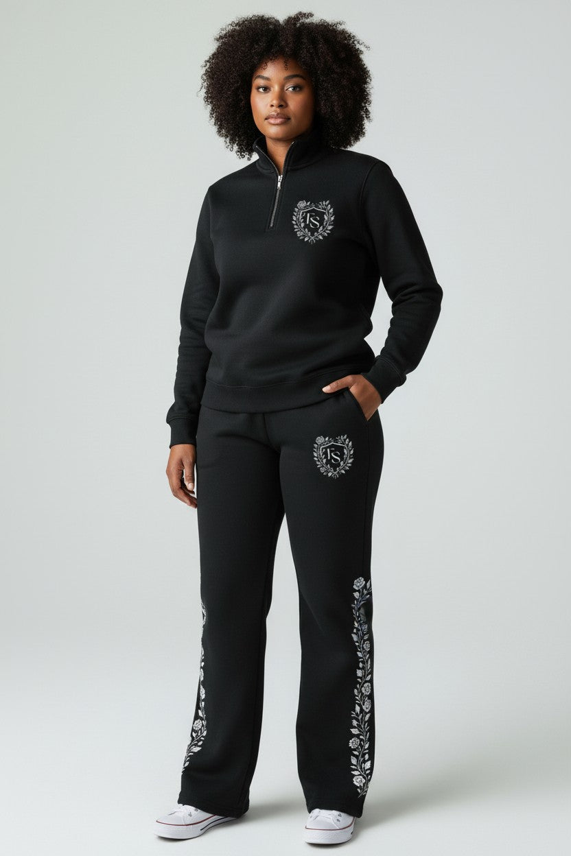 Rose Garden Sweatpants - Black