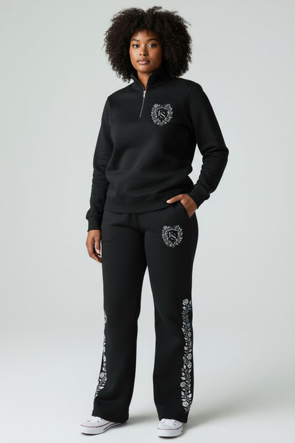 Rose Garden Sweatpants - Black